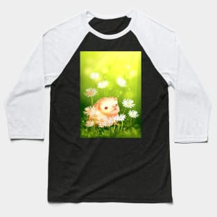 Hedgehog between the flowers. Baseball T-Shirt